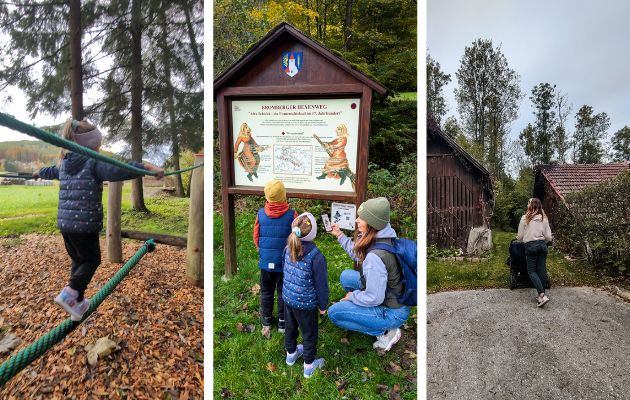 Wandern mit Kindern Bromberger Hexenweg Denni autside