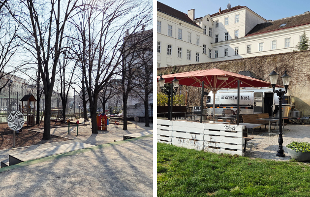Spielplatz Weghuberpark 25hours Foodtruck Kvetch
