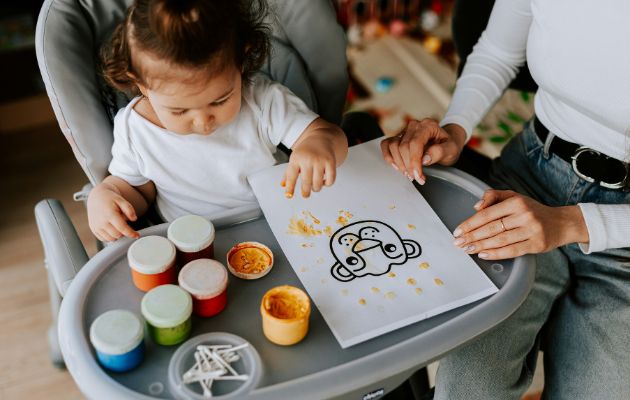 DIY Fingerfarbe Malen Kinder